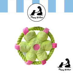 Puppy N Paw Flower Ring Bite Toy for Pets