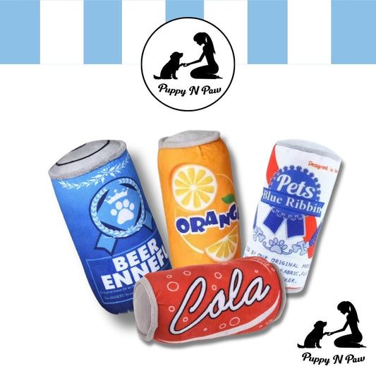 Puppy N Paw Drink Up Plush Toy ตุ๊กตารูปกระป๋องสำหรับสุนัข