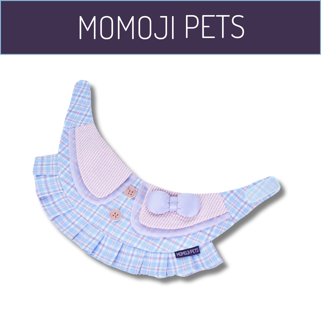 Momoji Evelyn Bib - Tealish Blue