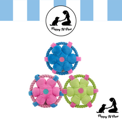 Puppy N Paw Flower Ring Bite Toy for Pets