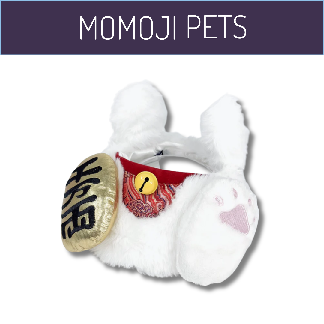 Momoji Fortune Cat Bib - Fluffy White
