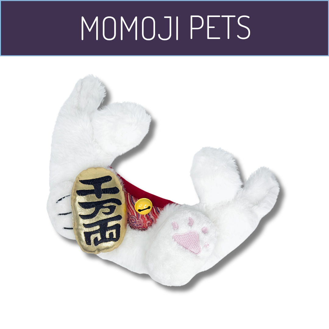 Momoji Fortune Cat Bib - Fluffy White
