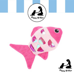 Puppy N Paw Tiny Glitter Fish - ของเล่นแมวและหมาเล็กรูปปลา