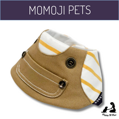 Momoji Johnny Bib - Khaki Yellow ชุดสัตว์เลี้ยง ผ้าพันคอสุนัข