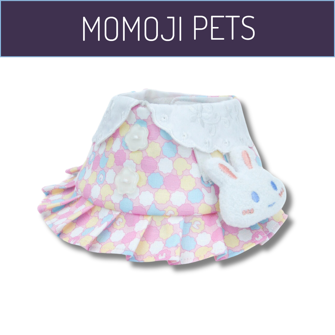Momoji Bear Toto Girl Bib - Macaron Pink
