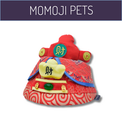 Momoji God of Wealth Hat - Maroon Red