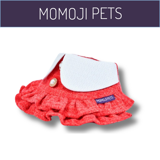 Momoji Kristen Bib - ชุดสำหรับสัตว์เลี้ยง ชุดสุนัขผู้หญิงมีกระโปรง