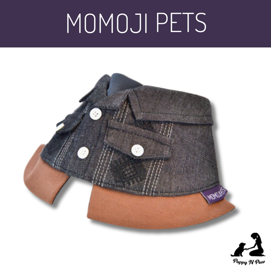 Momoji Cyclone Bib - Thunder Black ผ้าพันคอสุนัข