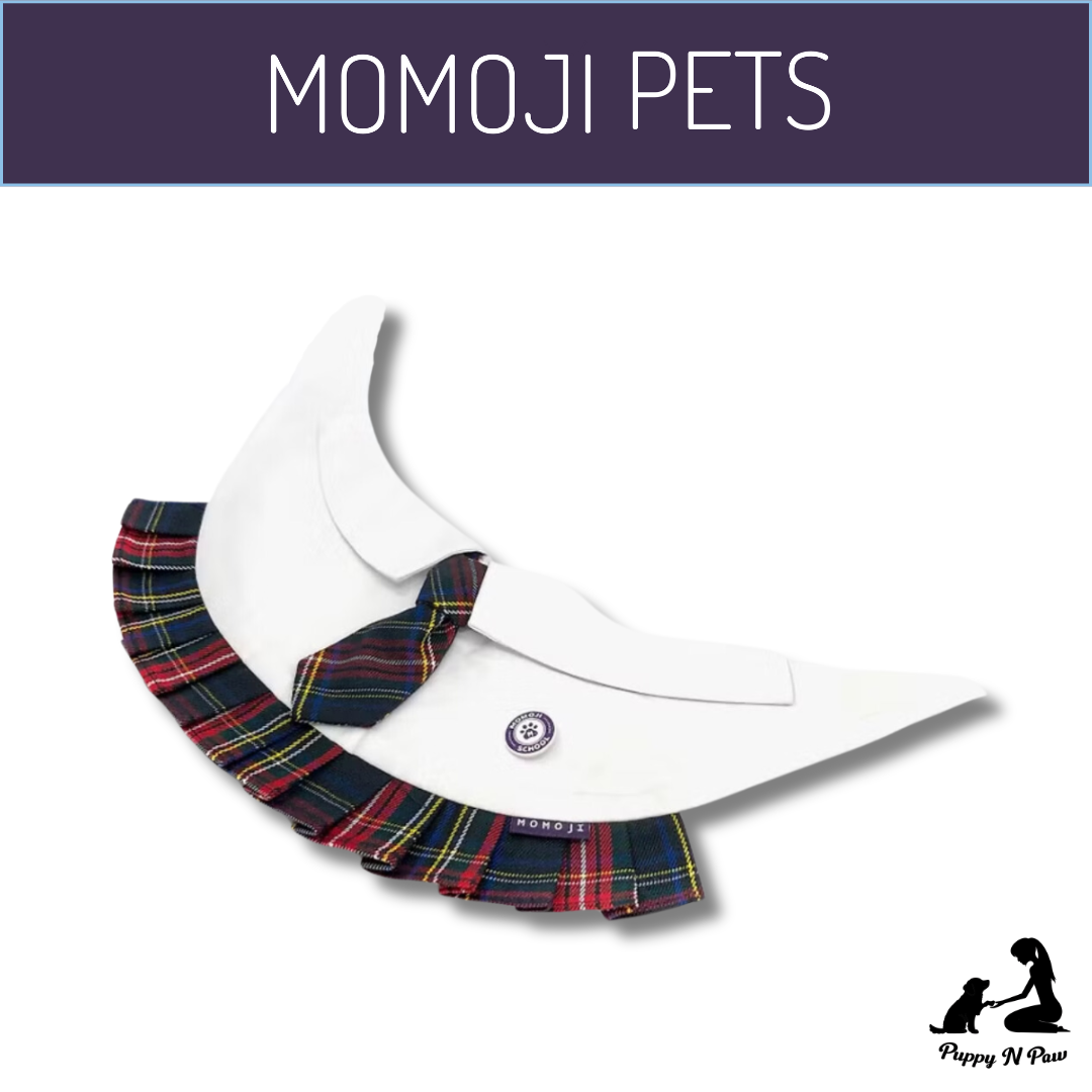 Momoji Paula Bib - Tartan Red Plaid
