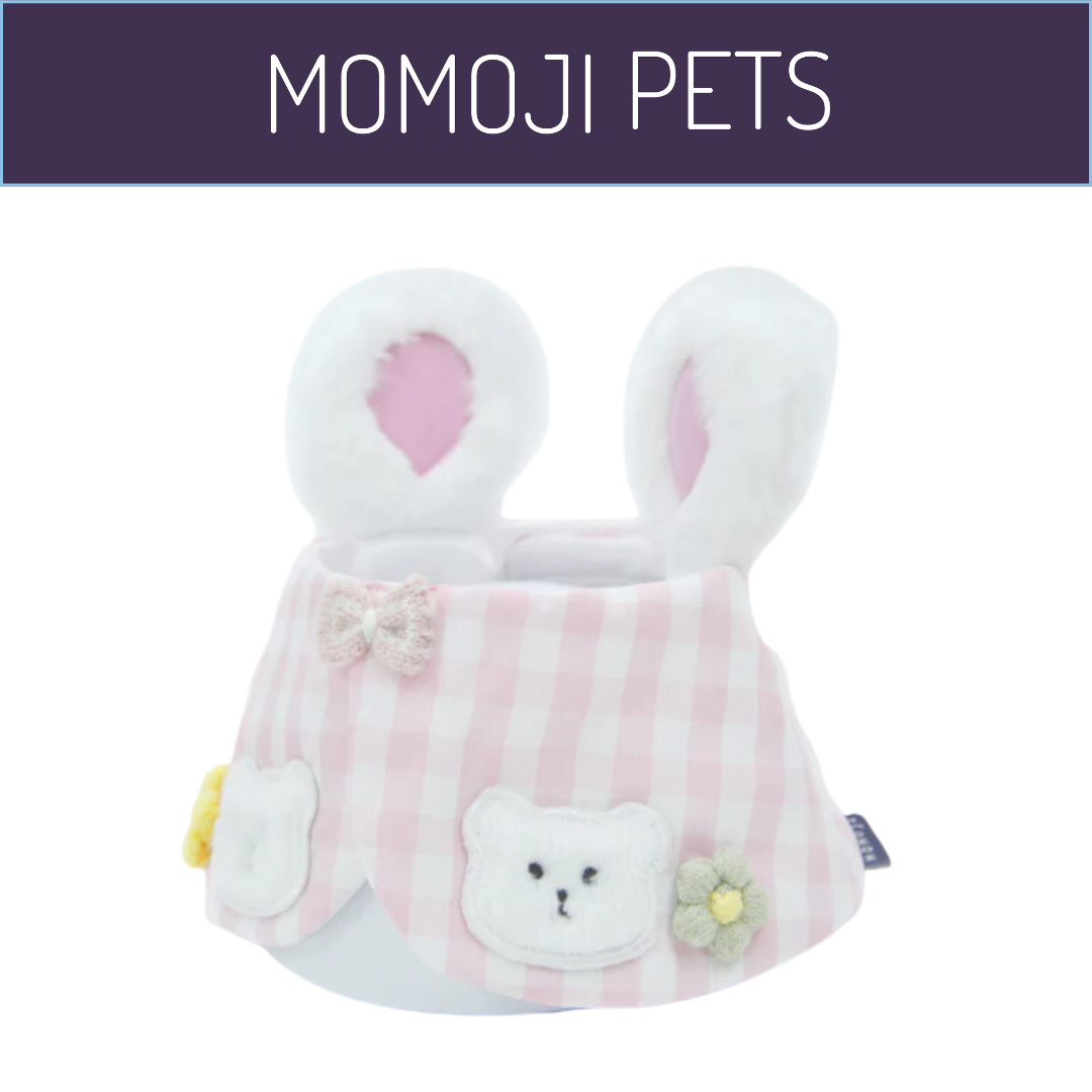 Momoji Bear Garden Bib - Pink Swan