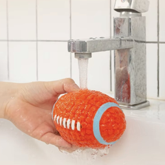 Puppy N Paw Orange Rugby Ball ของเล่นสำหรับสุนัข บีบมีเสียง