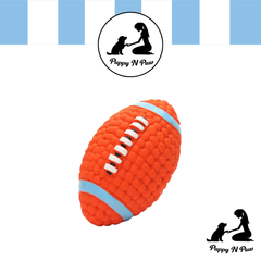 Puppy N Paw Orange Rugby Ball ของเล่นสำหรับสุนัข บีบมีเสียง