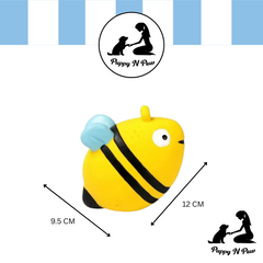 Puppy N Paw Queen Bee Squeaky Toy - Yellow
