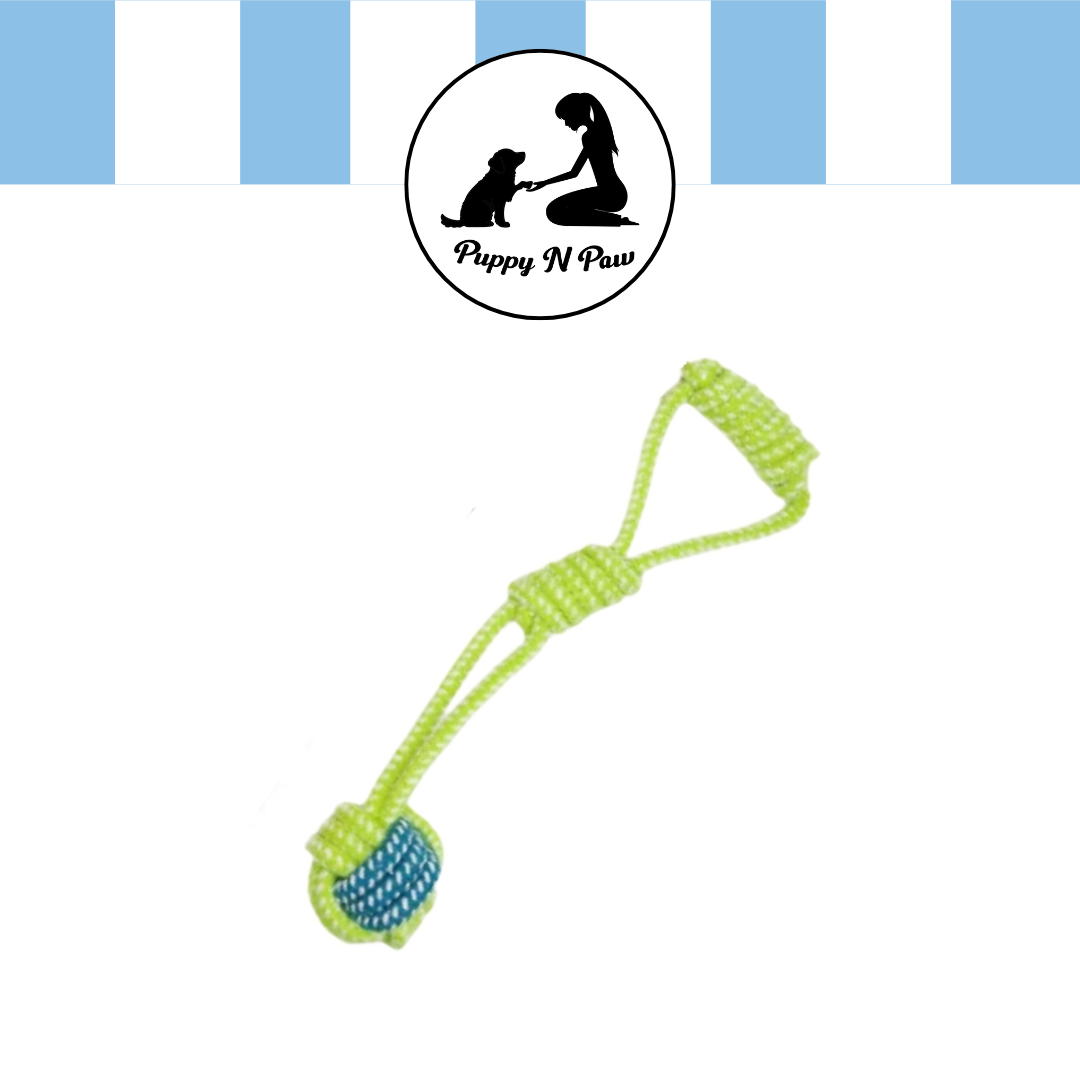 Puppy N Paw Rope Ball with Handle for Pets