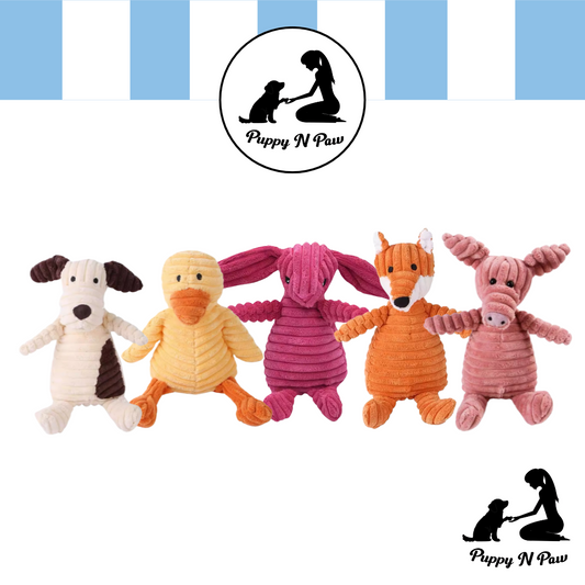 Puppy N Paw Animal Plush Toys for Pets - ตุ๊กตาผ้ากำมะหยี่สำหรับกัด