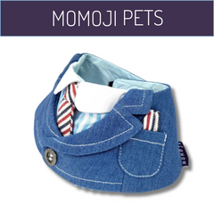 Momoji Wellington Bib - Cerulean Denim Blue ผ้าพันคอสุนัข