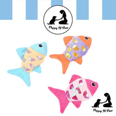 Puppy N Paw Tiny Glitter Fish - ของเล่นแมวและหมาเล็กรูปปลา