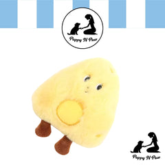 PUPPY N PAW Mini Breakfast Squeaky - ของเล่นหมาเล็ก รูปไข่ ขนมปัง ข้าวปั้น ชีส