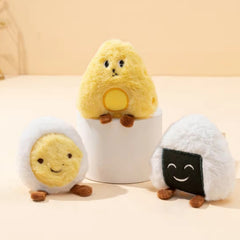 PUPPY N PAW Mini Breakfast Squeaky - ของเล่นหมาเล็ก รูปไข่ ขนมปัง ข้าวปั้น ชีส