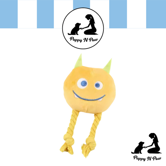 Puppy N Paw Smile Monster Plush Toy ของเล่นฝึกทักษะ สำหรับสุนัข กัดมีเสียง ตุ๊กตามีเชือก