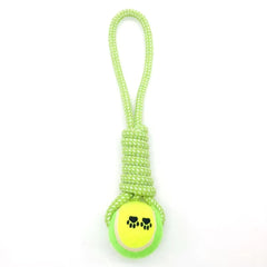 Puppy N Paw Rope with Tennis Ball for Pets - ของเล่นสุนัขเชือกพร้อมลูกเทนนิส
