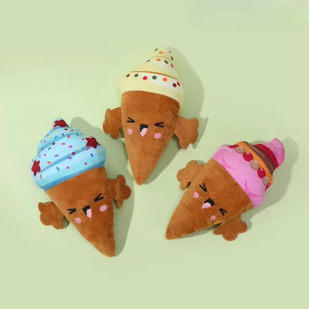 Puppy N Paw Happy Ice Cream Plush Toy for Pets ของเล่นสุนัข กัดมีเสียง