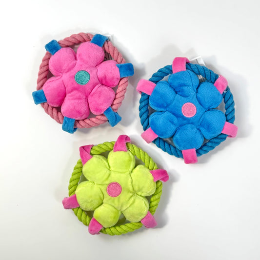 Puppy N Paw Flower Ring Bite Toy for Pets