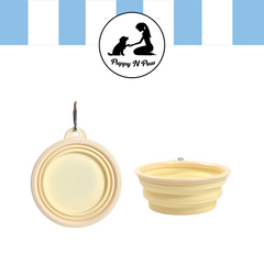 Puppy N Paw 350ml Pastel Foldable Bowl ชามอาหารซิลิโคนแบบพกพา พับได้ ทนอุณหภูมิได้สูง ใช้สำหรับสัตว์เลี้ยง