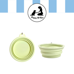 Puppy N Paw 350ml Pastel Foldable Bowl ชามอาหารซิลิโคนแบบพกพา พับได้ ทนอุณหภูมิได้สูง ใช้สำหรับสัตว์เลี้ยง