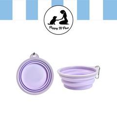 Puppy N Paw 350ml Pastel Foldable Bowl ชามอาหารซิลิโคนแบบพกพา พับได้ ทนอุณหภูมิได้สูง ใช้สำหรับสัตว์เลี้ยง