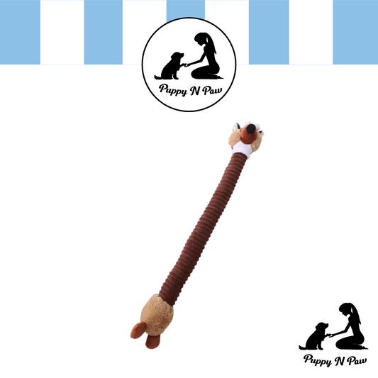 Puppy N Paw Animal Long Neck Plush Toy ของเล่นสำหรับสัตว์เลี้ยง ฝึกทักษะ ใช้กัด