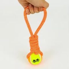 Puppy N Paw Rope with Tennis Ball for Pets - ของเล่นสุนัขเชือกพร้อมลูกเทนนิส