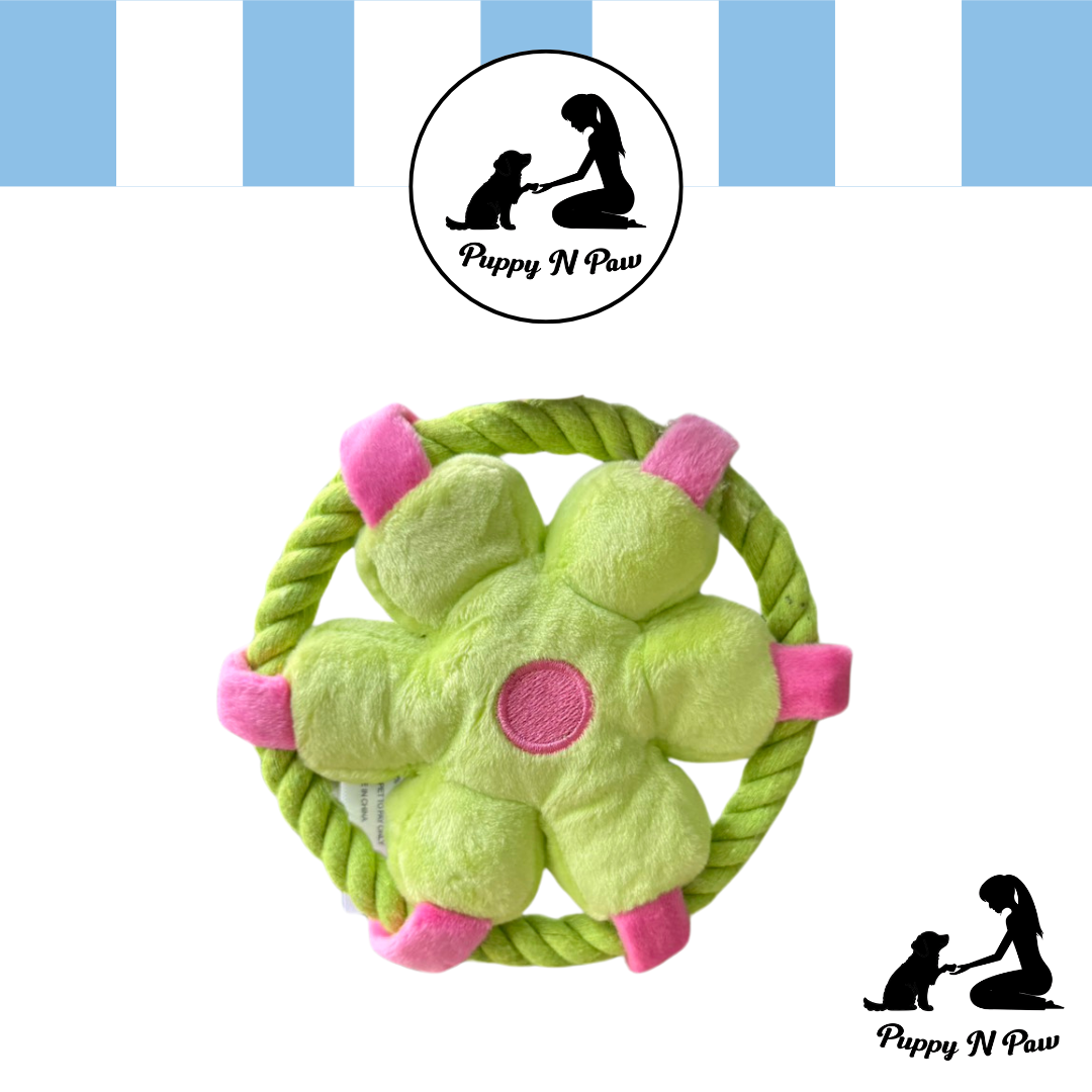Puppy N Paw Flower Ring Bite Toy for Pets