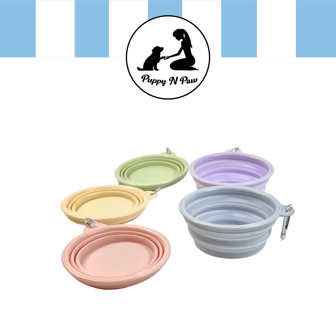 Puppy N Paw 350ml Pastel Foldable Bowl