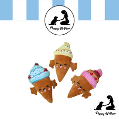 Puppy N Paw Happy Ice Cream Plush Toy for Pets
