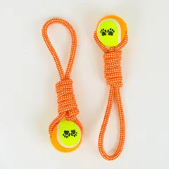 Puppy N Paw Rope with Tennis Ball for Pets - ของเล่นสุนัขเชือกพร้อมลูกเทนนิส