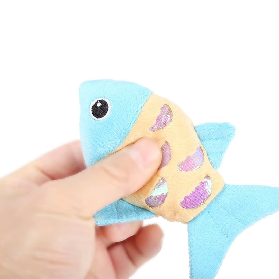 Puppy N Paw Tiny Glitter Fish - ของเล่นแมวและหมาเล็กรูปปลา