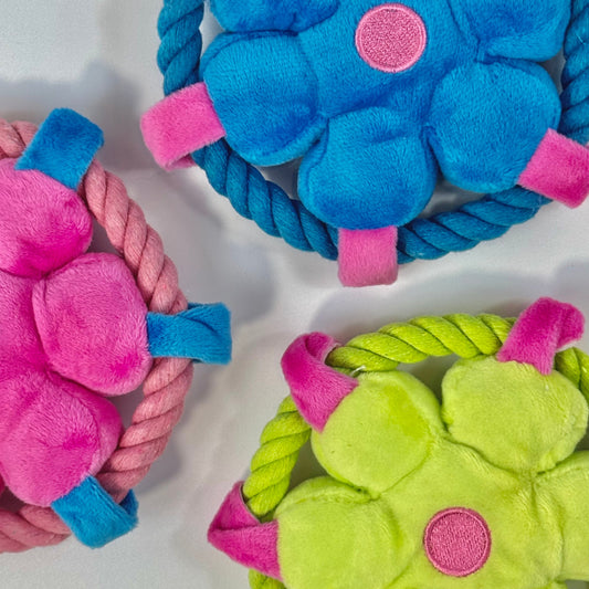 Puppy N Paw Flower Ring Bite Toy for Pets