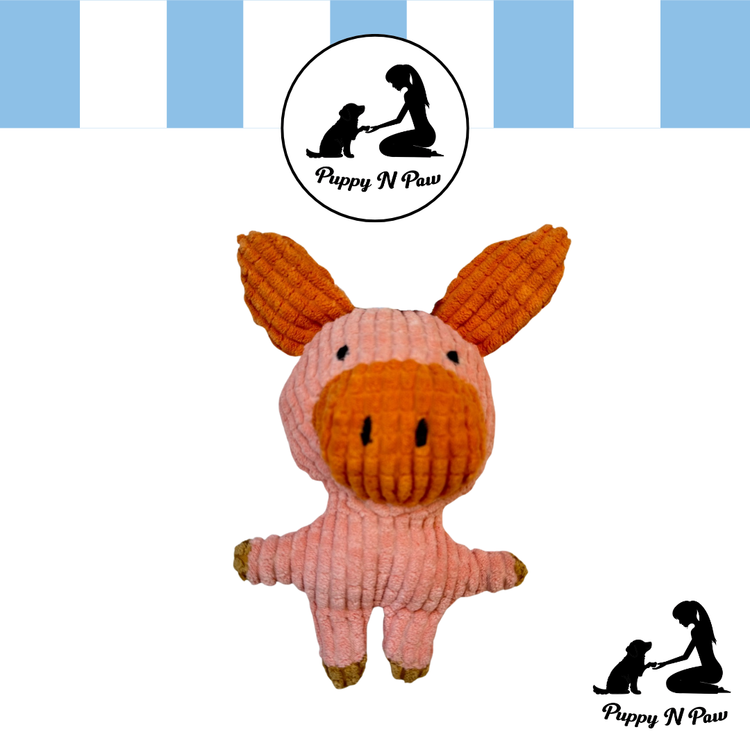Puppy N Paw Animal Big Head 4 Plush Toy with Squeaky for Pets