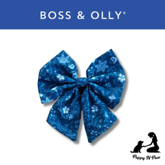 Boss & Olly - Batik Blue รัดอก สายจูงสำหรับสัตว์เลี้ยง สุนัข แมว Leash and Harness for Dog and Cat