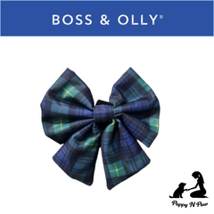 Boss & Olly - Forest Plaid รัดอก สายจูง สำหรับสุนัขและแมว Leash and Harness for Dog and Cat