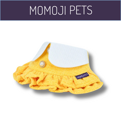 Momoji Kristen Bib - (V.2) ชุดน้องหมาน้องแมว ชุดสุนัขผู้หญิงมีกระโปรง สีเหลือง สีแดง สีชมพู