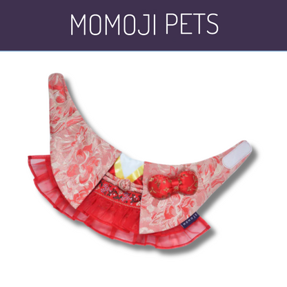Momoji Shine Bib - Carmine Red