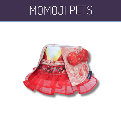 Momoji Shine Bib - Carmine Red