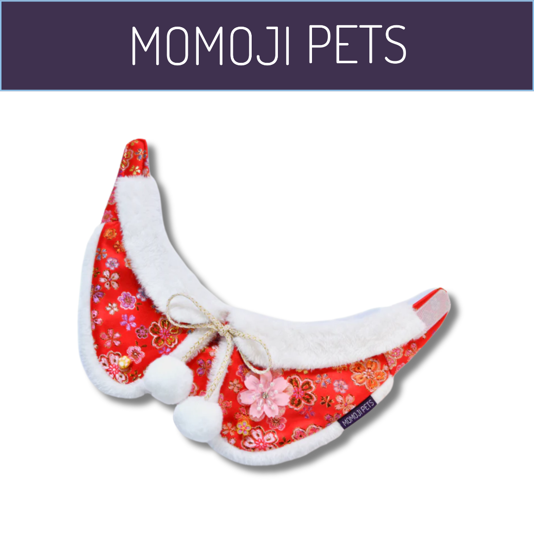 Momoji Greet Bib - Coral Red
