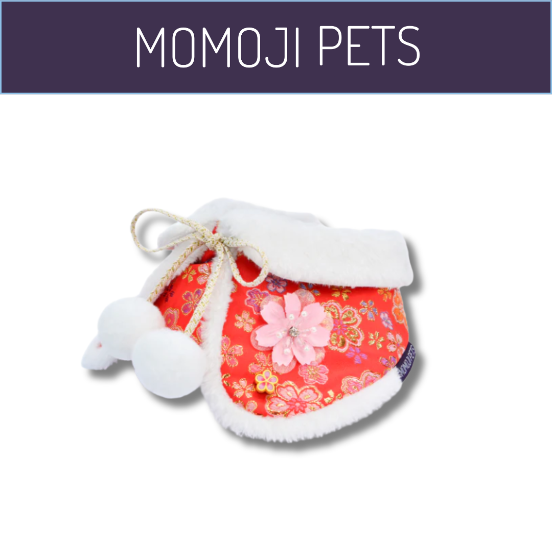 Momoji Greet Bib - Coral Red