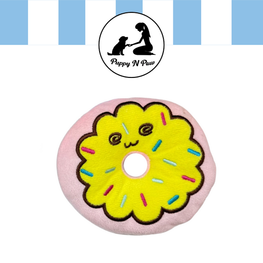 Puppy N Paw Donut Pet Toy for Bite ของเล่นสุนัขรูปโดนัท บีบมีเสียง สำหรับกัด