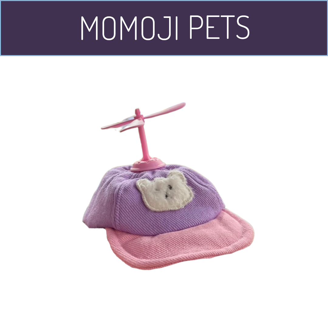 Momoji Bear Drone Hat หมวกสุนัข หมวกแมว หมวกใบพัด คอปเตอร์ไม้ไผ่ หมวกโดเรม่อน