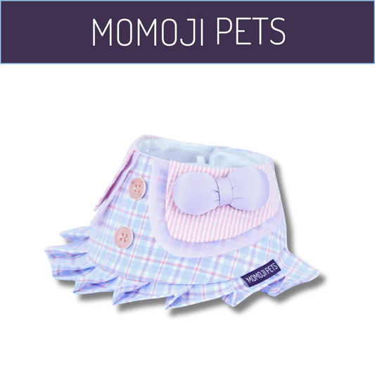 Momoji Evelyn Bib - Tealish Blue