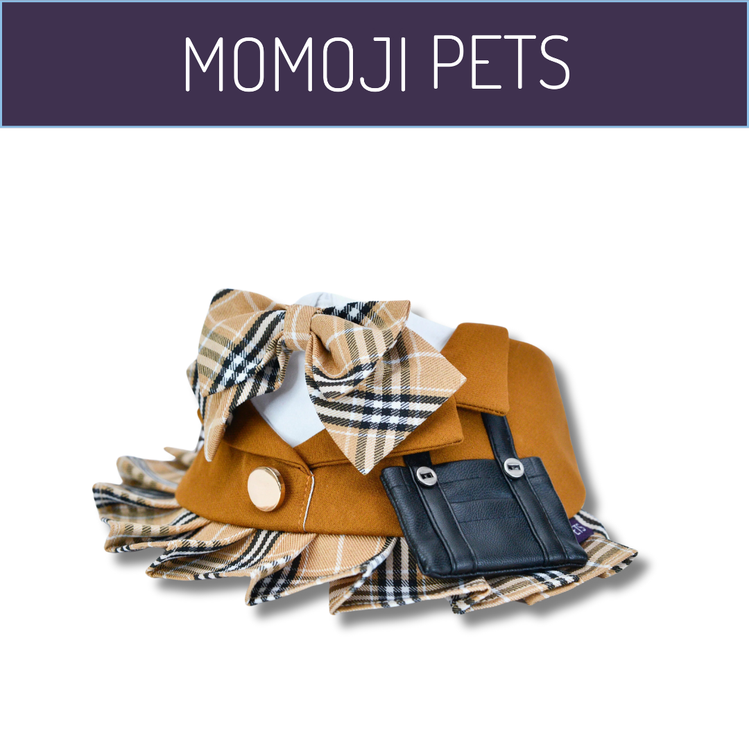 Momoji Morrison Hill Girls Bib - Clay Brown